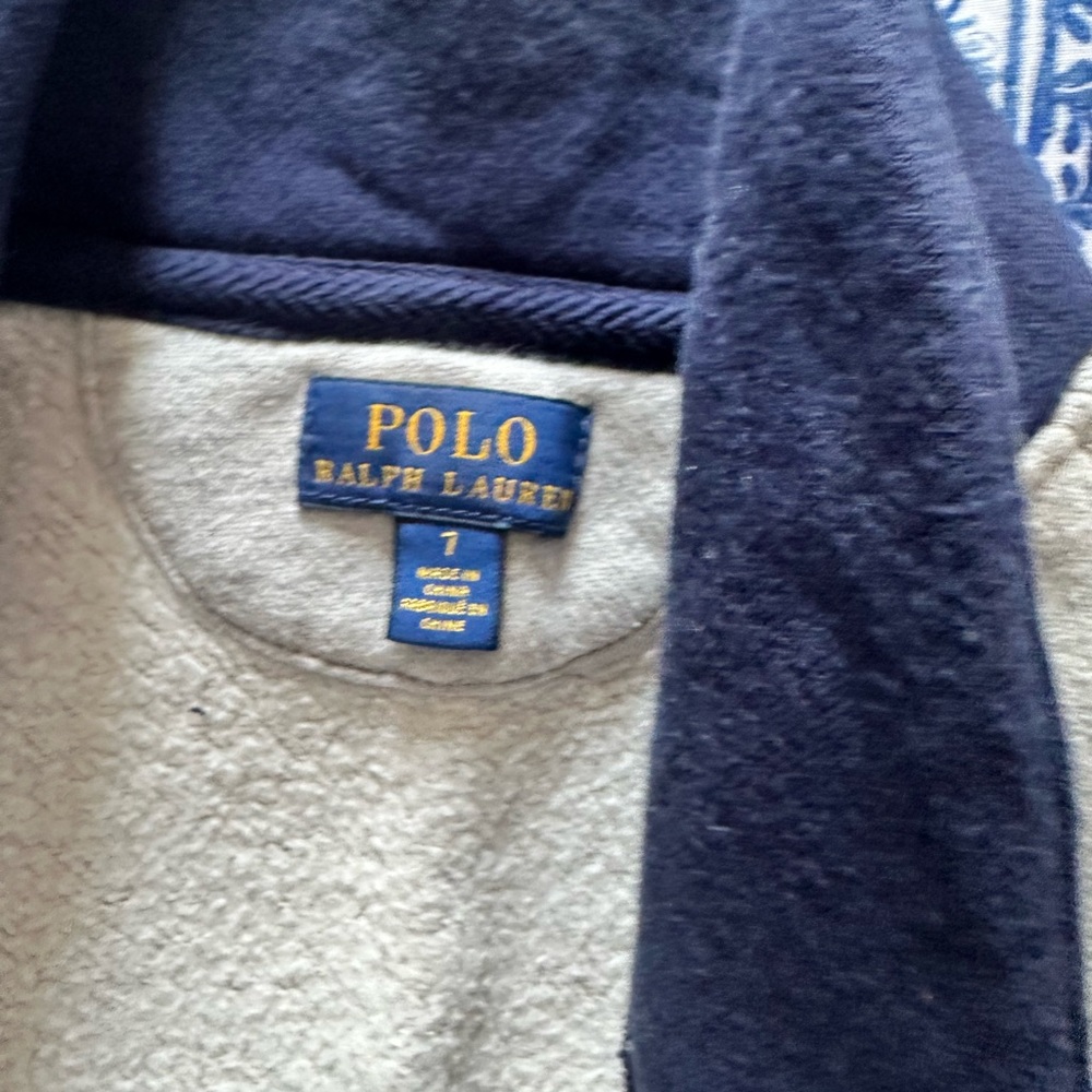 Ralph Lauren Polo Blue and White Fleece